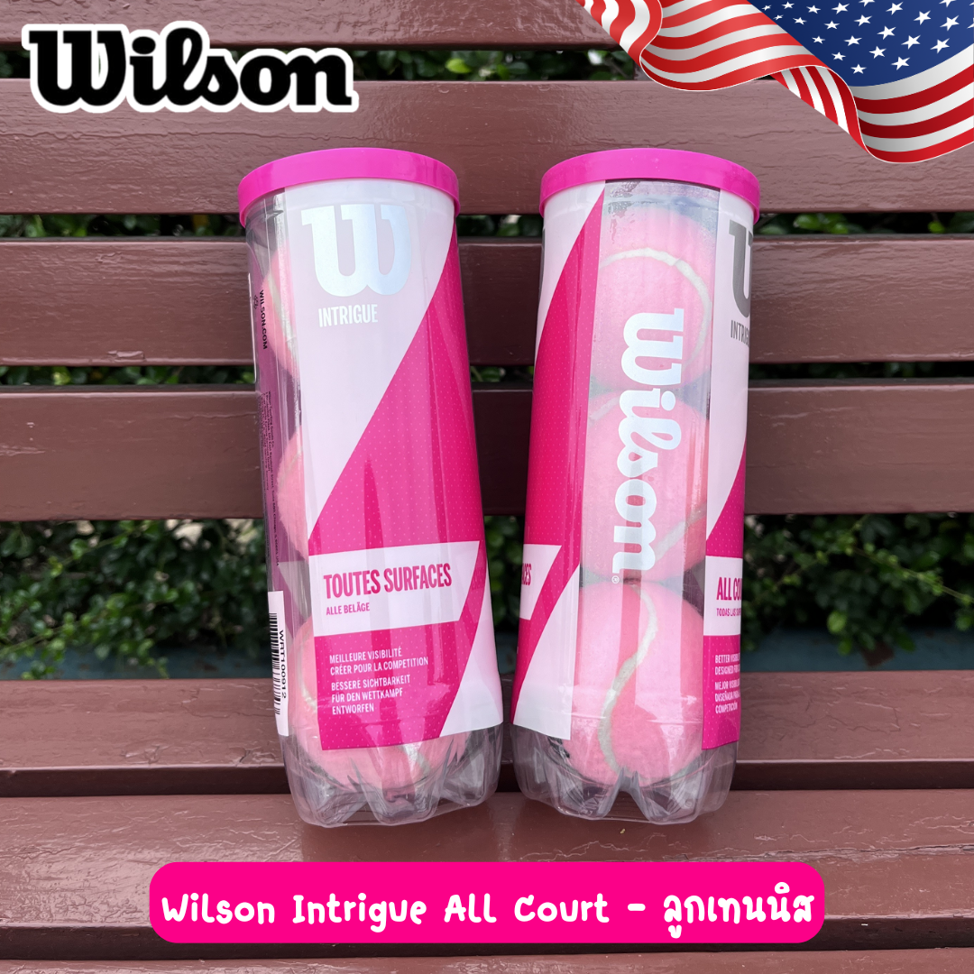 นำเข้า 🇺🇸 🎾เพิ่มสีสันให้การตีเทนนิสด้วย WILSON Intrigue All Court Pink Tennis Balls ลูกเทนนิสสีชมพูสุดชิค ราคา 920 บาท / กระป๋อง