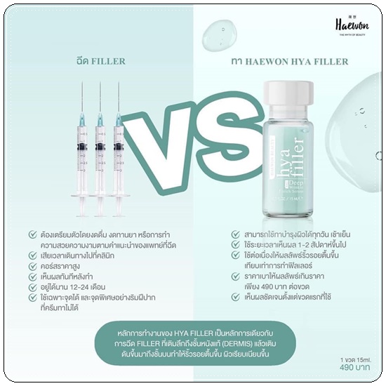 แฮวอนไฮยาฟิลเลอร์ HYA Filler Serum HAEWON ฟิลเลอร์แบบทา (ส่งฟรี)