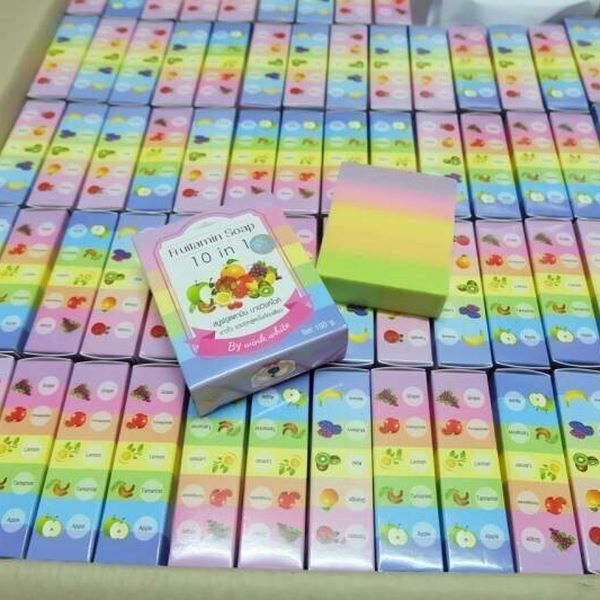 สบู่ฟรุตตามิน (Fruitamin Soap 10 in 1 by Wink White)