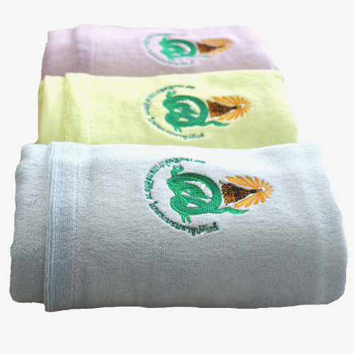 Bambio ผ้าขนหนูใยไผ่ ปักโลโก้ สมาคมศิษญ์เก่าแพทย์ศิริราช