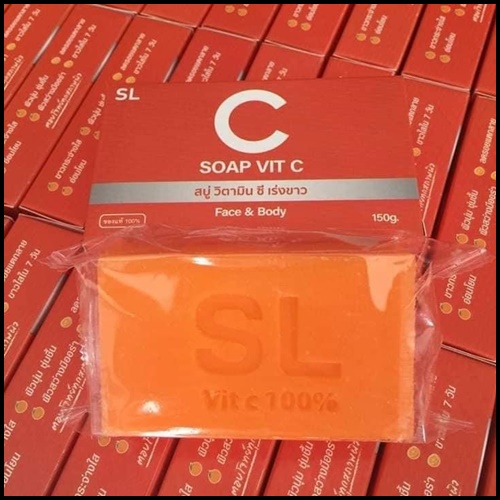 SL VitC soap เอสแอล สบู่วิตซี วิตามินซี เร่งขาว