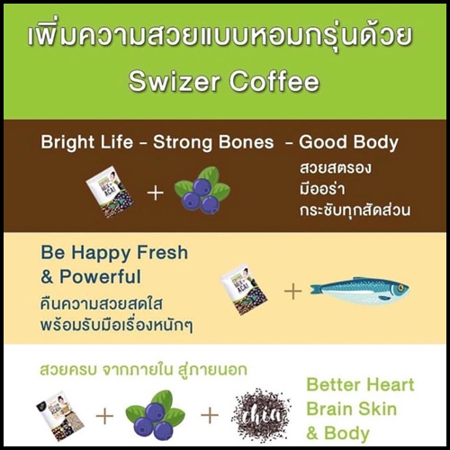 สไวเซอร์ คอฟฟี่ มิกซ์ พลัส กาแฟอาซาอิเบอร์รี่ Swizer Coffee Mix+ Acai