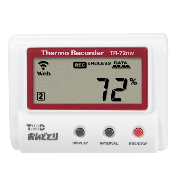 T&D รุ่น TR-72nw เครื่องบันทึกข้อมูลอุณหภูมิความชื้น,Temperature humidity data logger,temp.:0~55°C,humidity:10~95%RH