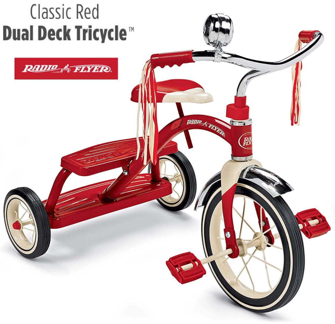 รถจักรยานสามล้อ Radio Flyer รุ่น Classic Red Dual Deck Tricycle สีแดง