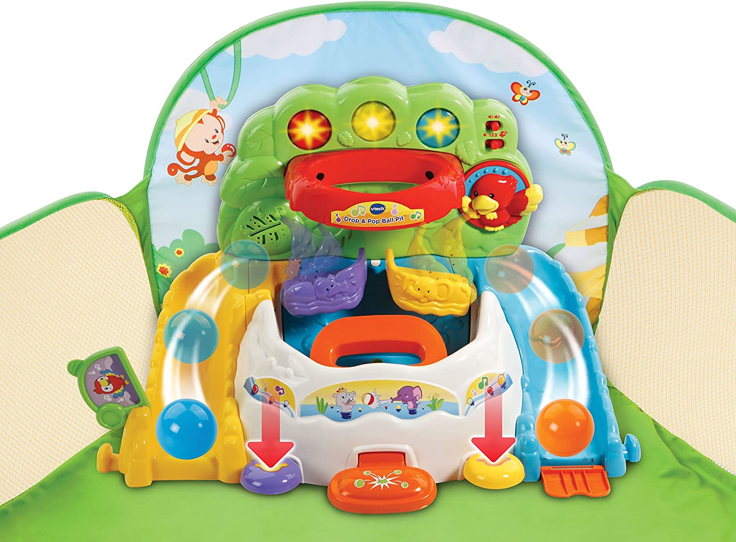 บ่อบอล VTech Pop-a-Balls Drop and Pop Ball Pit, Green ลูกบอลมหาสนุก ราคา 3390 บาท