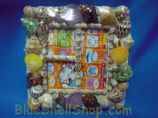 กรอบรูปเปลือกหอย3ช่อง