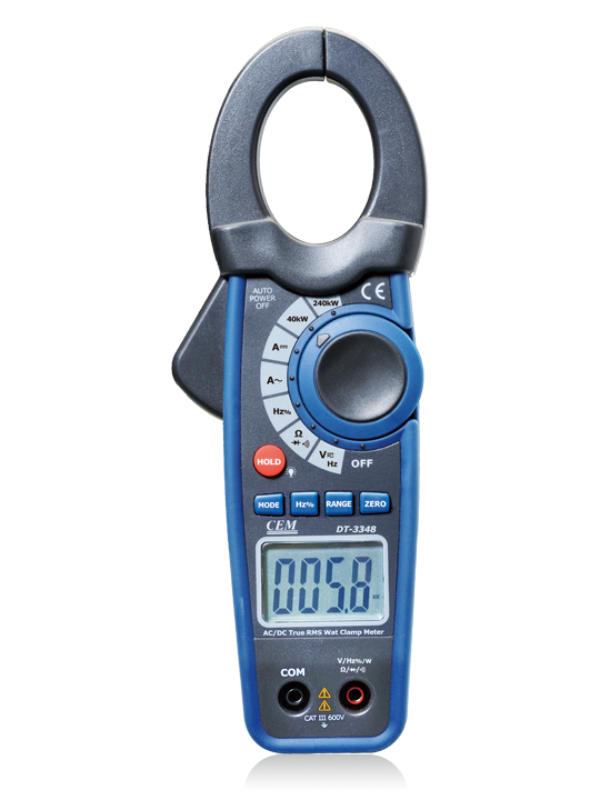 Cem รุ่นDT-3348แคลมป์มิเตอร์วัตต์AC Watt Clamp meter(240kW,AC/DC~1000A/600V,True RMS)