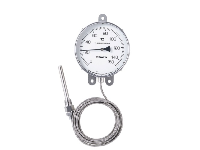 sk Sato รุ่นLB-150Sเครื่องวัดอุณหภูมิอ่านค่าแบบบสเกลเข็มWall-mounted remote thermometer Range0~150 °C