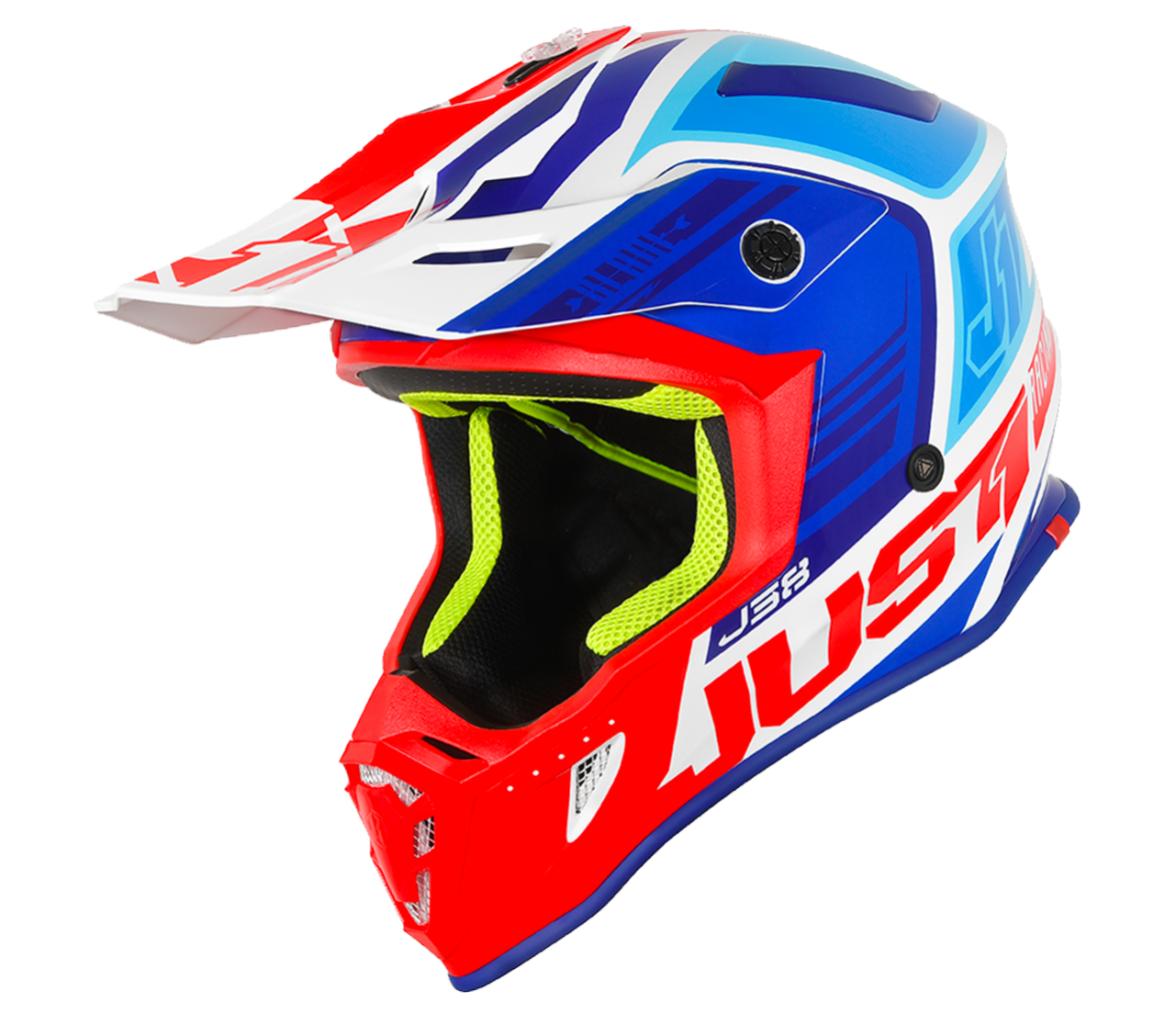 หมวกกันน็อค JUST1 รุ่น J38 ลาย Blade Blue/Red/White