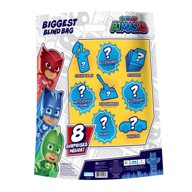 ถุงสุ่ม Just Play PJ Masks Biggest Blind Bag Ever, 8 pieces, Preschool Ages 3 up ราคา 550 บาท