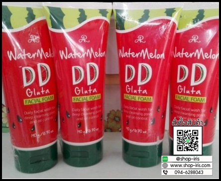 โฟมล้างหน้าแตงโม เอ อาร์ วอเตอร์เมลอน ดีดี กลูต้า เฟเชียล โฟม AR Watermelon DD Gluta Facial Foam