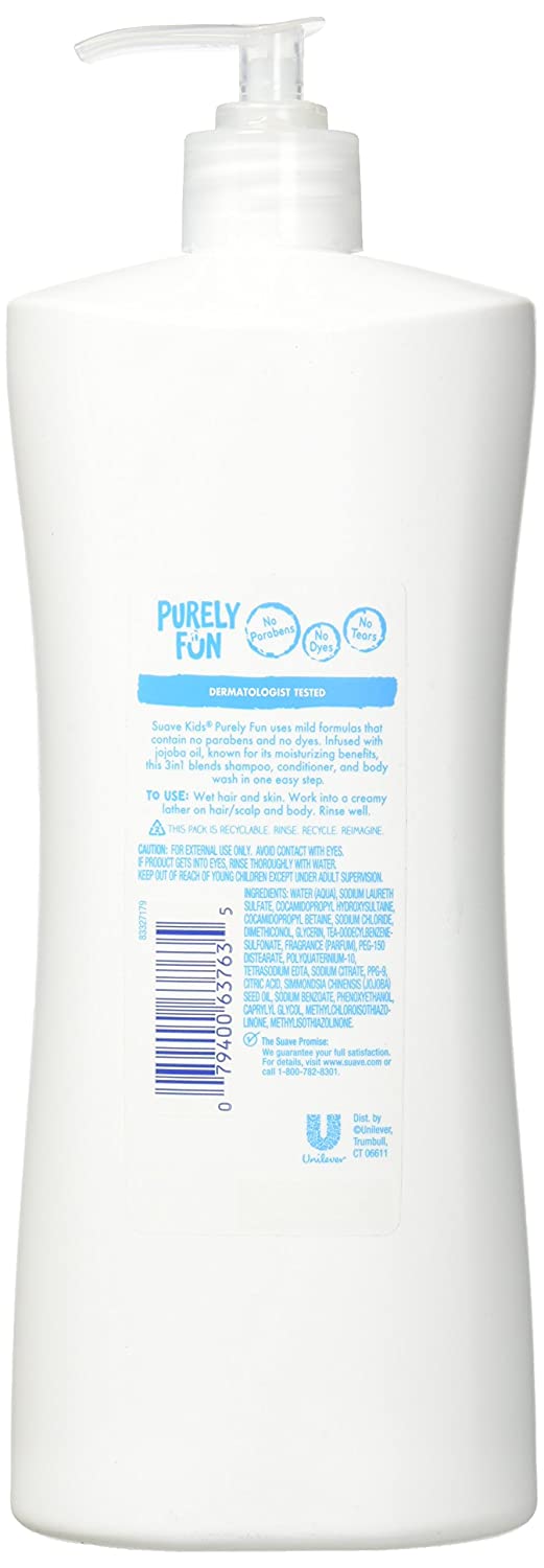 Suave Kids 3 In 1 Shampoo + Conditioner+ Body Wash Purely Fun, 28 Ounce ราคา 480.- บาท
