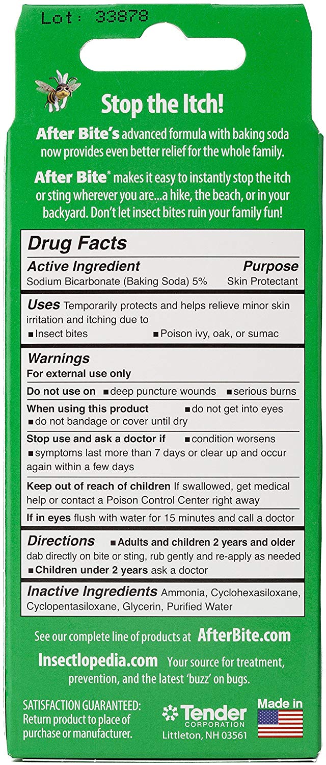 After Bite Fast Relife itch Eraser kids Cream 0.7oz (20g) สีเขียว