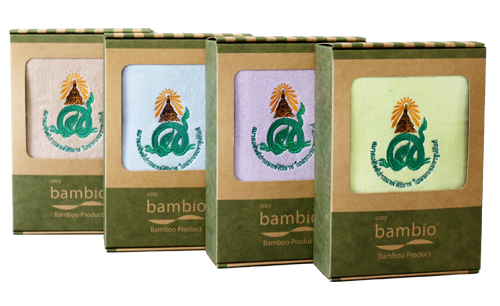 Bambio ผ้าขนหนูใยไผ่ ปักโลโก้ สมาคมศิษญ์เก่าแพทย์ศิริราช
