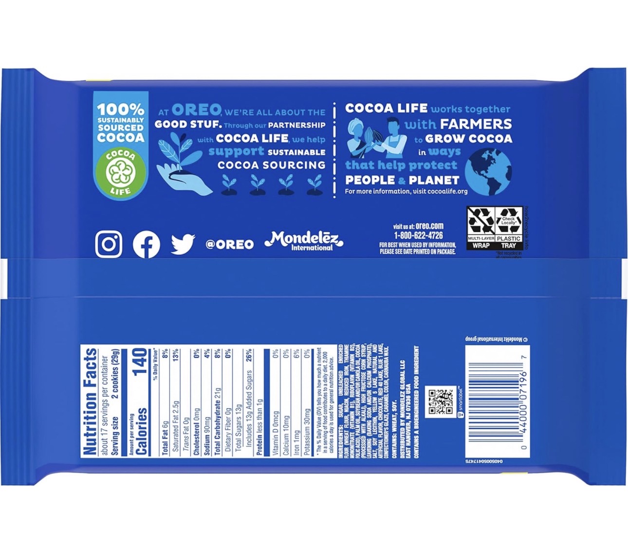 ใหม่!! นำเข้า🇺🇸 โอริโอ้ท๊อฟฟี่ครั้นช์ครีมคุกกี้แซนวิช OREO Toffee Crunch Creme With Sugar Crystals Chocolate Sandwich Cookies, Family Size ขนาดใหญ่ 17 oz