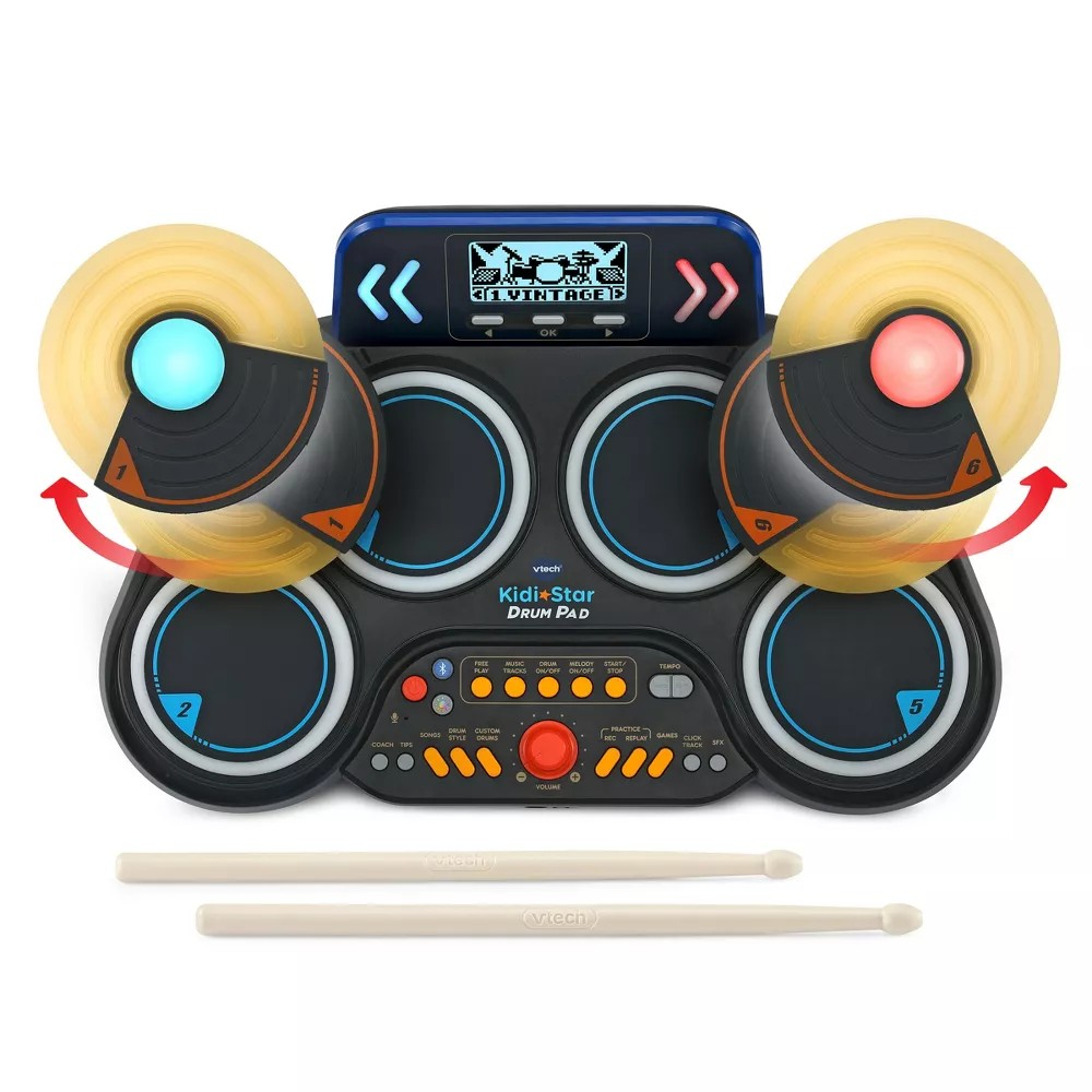 🪄มาใหม่ล่าสุดเลยนำเข้า🇺🇸 🪩 VTech® Kidi Star™drum pad, black - กลองแพดสีดำแป้นกลองอิเล็กทรอนิกส์แบบโต้ตอบนี้เหมาะสําหรับเด็กอายุ 5 ปี ราคา 3,590 บาท