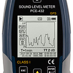 PCE รุ่น432-ICA incl. ISO Cal. Cert.Sound Levelเครื่องวัดบันทึกอุณหภูมิData Logger w/GPS