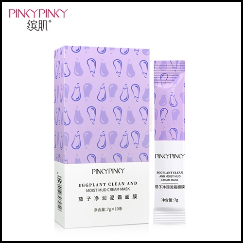 มาร์คโคลนมะเขือม่วง Pinkypinky Eggplant Clean and Moist Mud Cream Mask