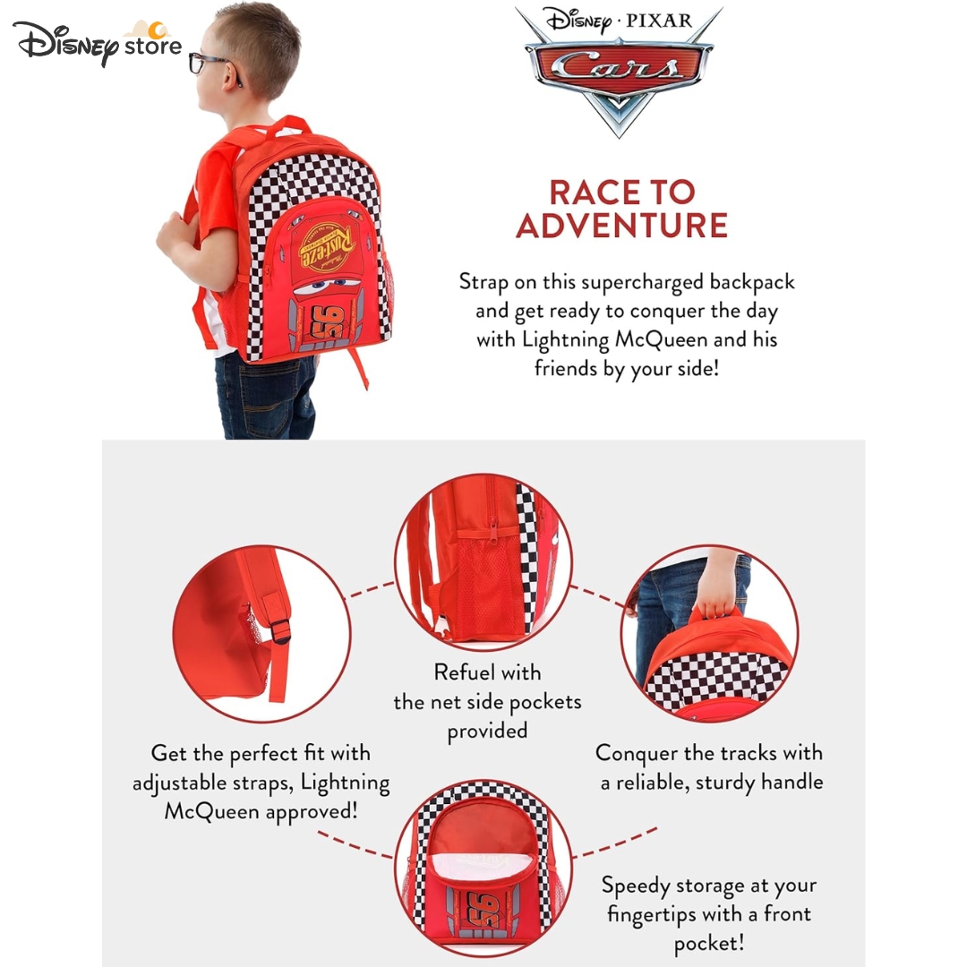 พร้อมส่งนำเข้า 🇺🇸 🏎️ Disney Cars Backpack: Lightning McQueen (กระเป๋าเป้คาร์ส: ไลท์นิ่ง แม็คควีน) ลิขสิทธิ์แท้