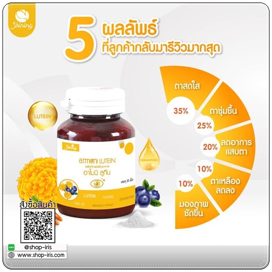 อาโมนิลูทีน Amoni Lutein วิตามินบำรุงสายตา