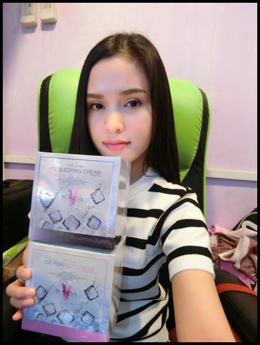 ครีมน้ำแข็ง ไอซ์ สลีปปิ้ง ครีม Ice sleeping cream By Novena (ครีมกลางคืน)