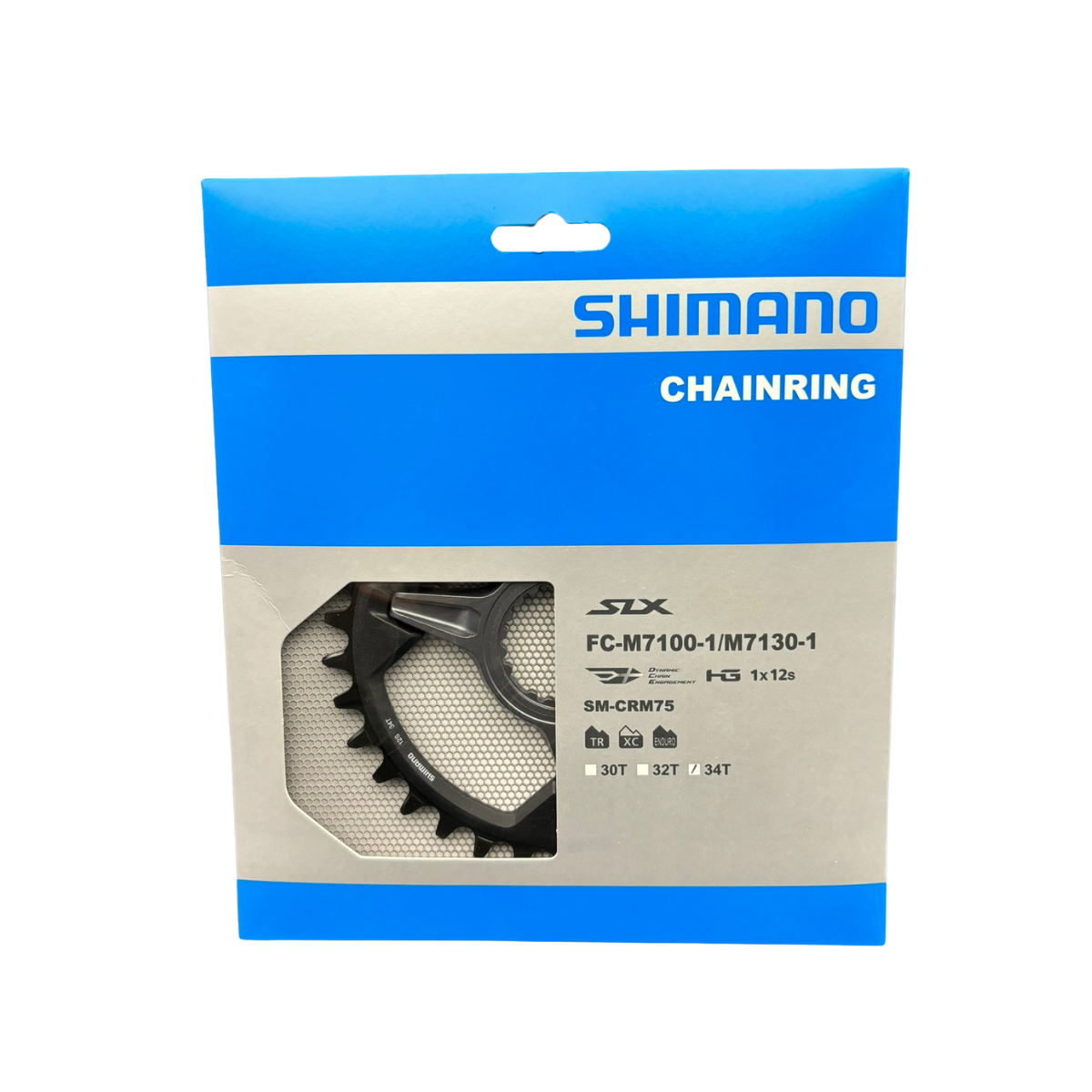SHIMANO ใบจาน สำหรับจานใบเดียว 12 SPEED SLX รุ่น SM-CRM75 ขนาด 32T / 34T