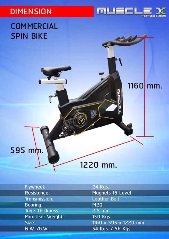 จักรยานออกกำลังกาย SpinBike Mus-D04-2 งานฟิตเนส