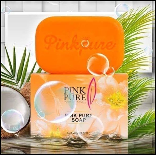 สบู่พิงค์เพียว สารสกัดจากน้ำมันมะพร้าว PINK PURE SOAP สบู่หน้าใส สลายฝ้า