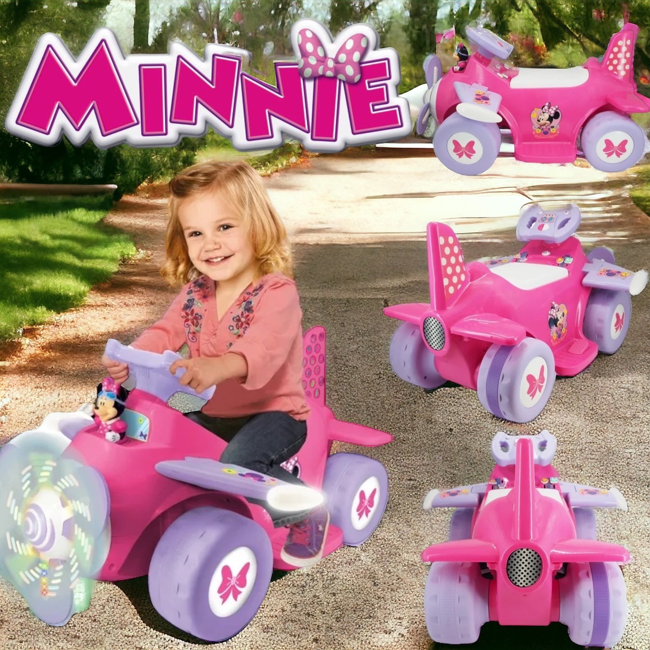 นำเข้า🇺🇸 เครื่องบินมินนี่เมาส์ Disney Minnie 6-Volt Powered Plane Ride On , ราคา 5,490 บาท