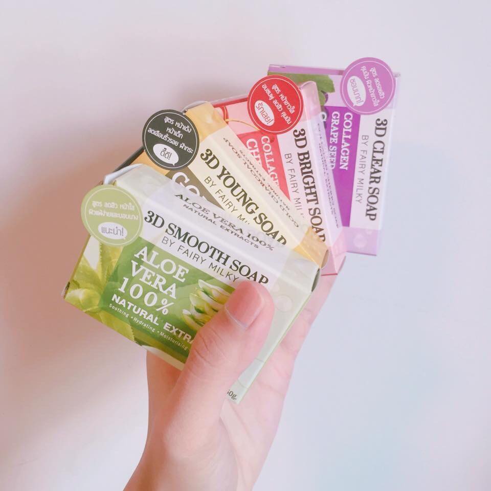 สบู่เชอร์รี่แดง (Collagen Cherry Soap 3D Bright Soap By Fairy Milky)