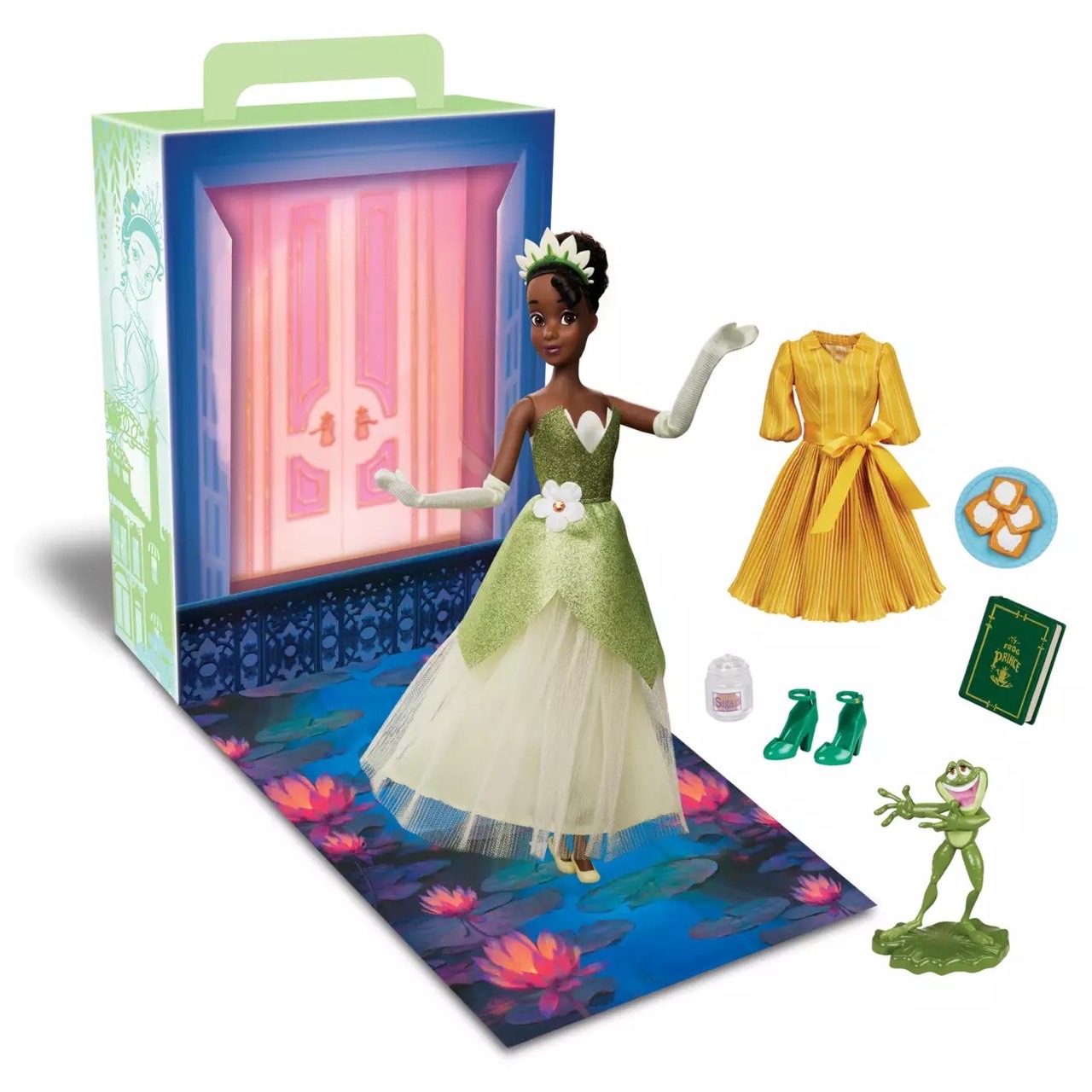 นำเข้า 🇺🇸 เซ็ทตุ๊กตาเทียน่าและกิจกรรมระบายสีTiana Disney Story Doll, The Princess and the Frog 11" ราคา 1,590 บาท
