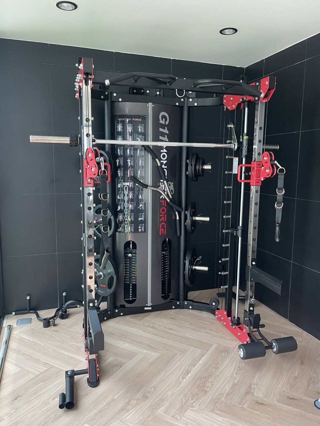 Set Promotion สมิทแมชชีน มอนสเตอร์ฟอส G11 (New Design) , Smith Machine Monster Force G11 + ม้านั่ง Iron 202 Commercial