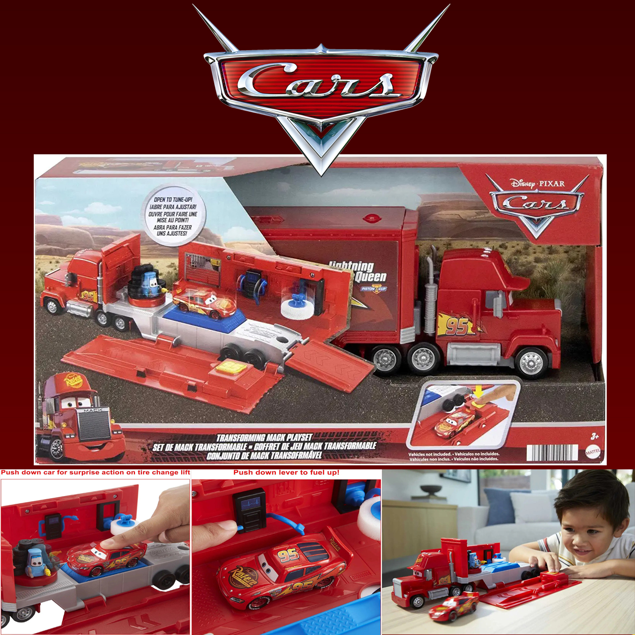 รถบรรทุกแมคควีน Disney and Pixar Cars Transforming Mack Playset, 2-in-1 ราคา 1990 บาท