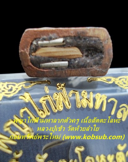 พญาไก่ฟ้ามหาลาภ ตัวครู เนื้อสัตตโลหะ หลวงปู่เช้า วัดห้วยลำใย