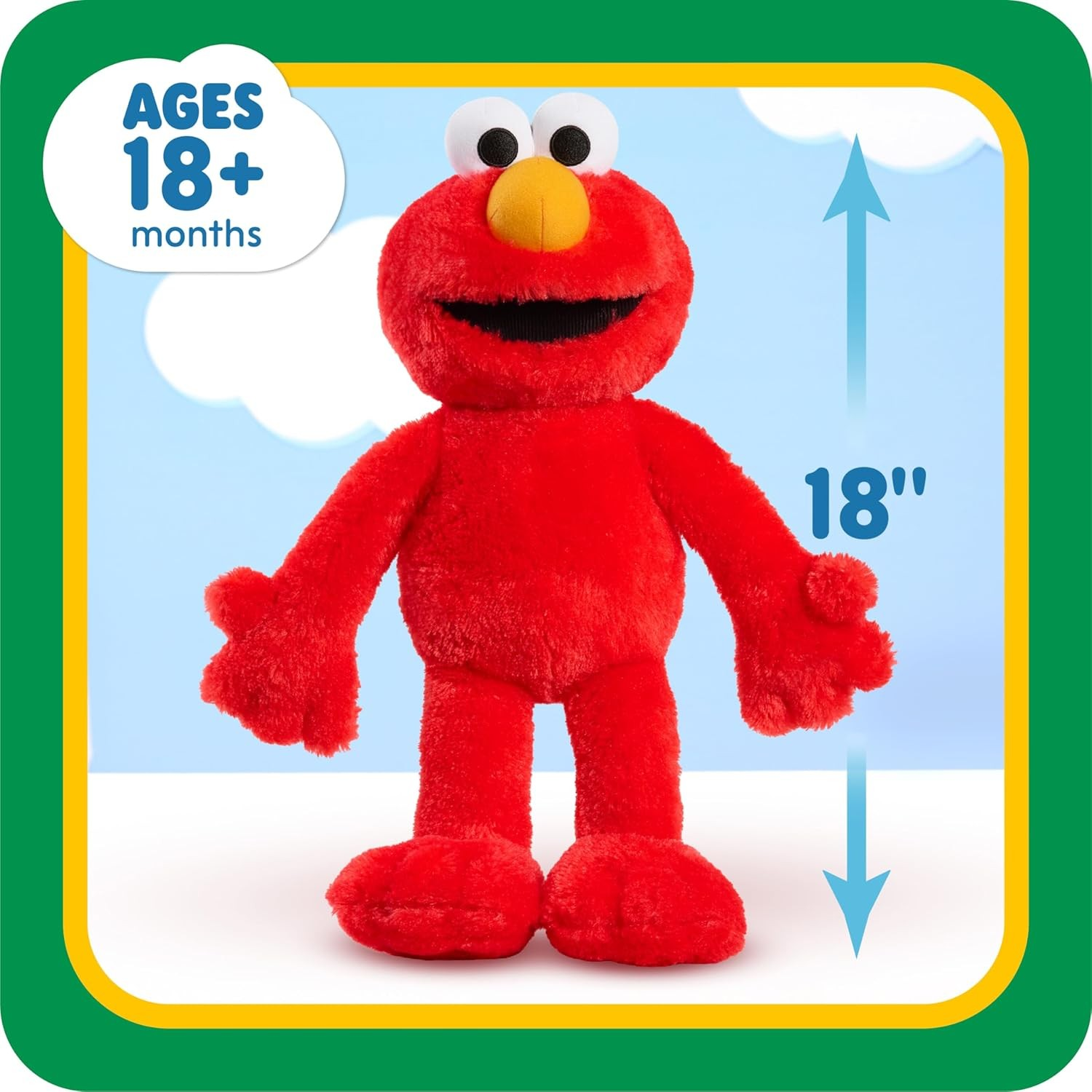 นำเข้า 🇺🇸 ตุ๊กตาเอลโม่ตัวใหญ่ SESAME STREET Big Hugs ขนาด 18 นิ้ว นุ่มนิ่มน่ากอด สีแดง เล่นบทบาทสมมติ