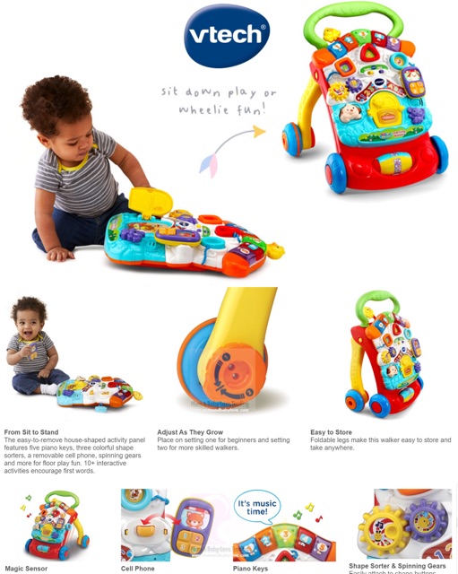 รถผลักเดิน Vtech ปรับหนืดได้รุ่นใหม่ล่าสุด ปี2022 VTech Stroll and Discover Activity Walker ราคา 2,290 บาท