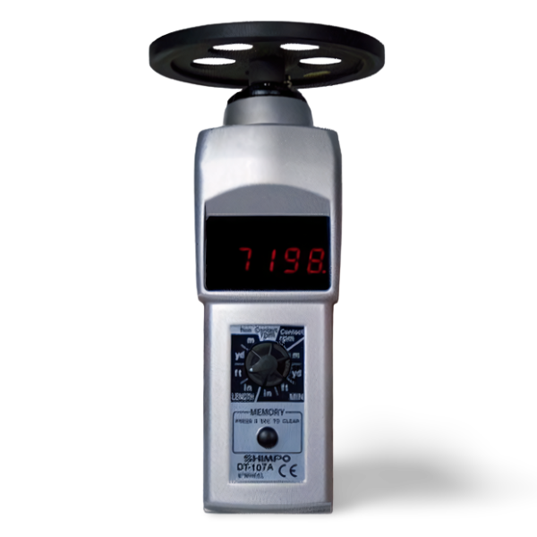 NidecShimpo รุ่น DT-107A-S12 เครื่องวัดความเร็วรอบแบบสัมผัสด้วยล้อหมุขนาด12นิ้ว,Contact tachometer with12"circumference wheel