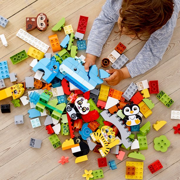 นำเข้า🇺🇸เลโก้ ดูโป้ สำหรับเด็กวัยแรกเริ่ม กล่องจัมโบ้ 179 ชิ้นใหญ่ LEGO DUPLO Classic Creative Animals 10934 ราคา 1990 บาท