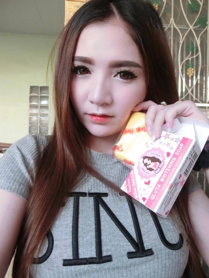 สบู่พิงค์แองเจิ้ล กลูต้าไวน์เทนนิ่ง โซพ (Gluta Whitening Soap by Pink Angel)