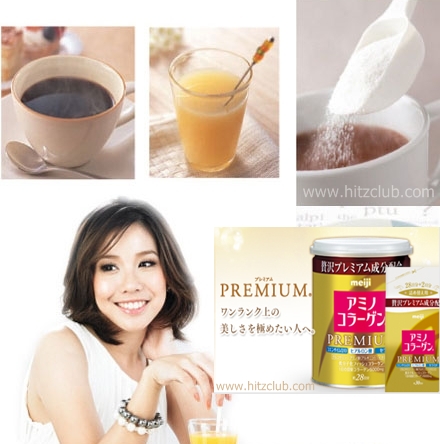 Meiji Amino Collagen Premium (เมจิ อะมิโน คอลลาเจน พรีเมี่ยม) แบบกระป๋องรูปแบบใหม่ สูตรปรับปรุงคุณภาพแบบ Premium