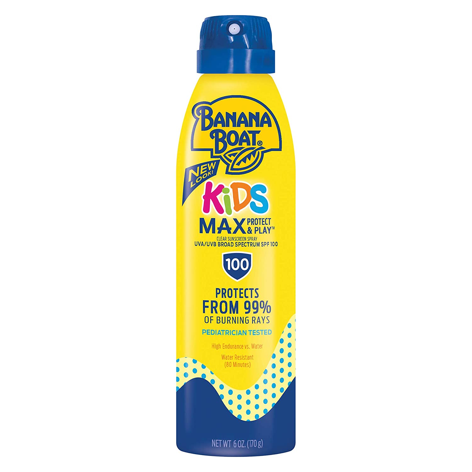 สเปรย์กันแดดBanana Boat UltraMist Kids MAX Protect & Play Clear Spray Sunscreen SPF 100 6oz ราคา : 750 บาท