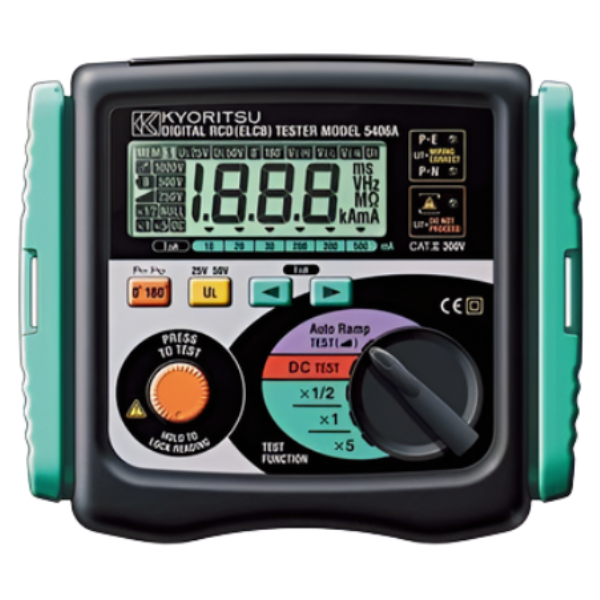 Kyoritsu รุ่น 5406A เครื่องตรวจสอบกระแสรั่วไหลแสดงค่าแบบดิจิตอล , RCD-tester