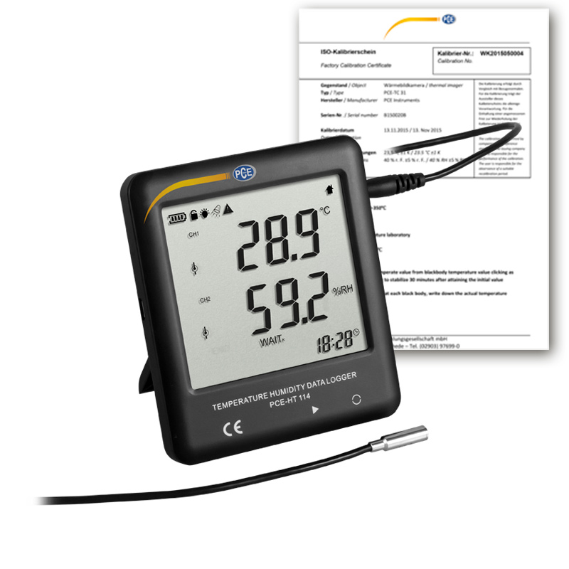PCE รุ่นHT-114-ICA Incl. ISO Calibration Certificate เครื่องวัดความชื้นในอากาศAir Humidity Meter