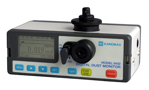 Kanomax รุ่น3432เครื่องวัดฝุ่นดิจิตอลแบบกระจายแสงLight Scattering Digital Dust Meter 3432