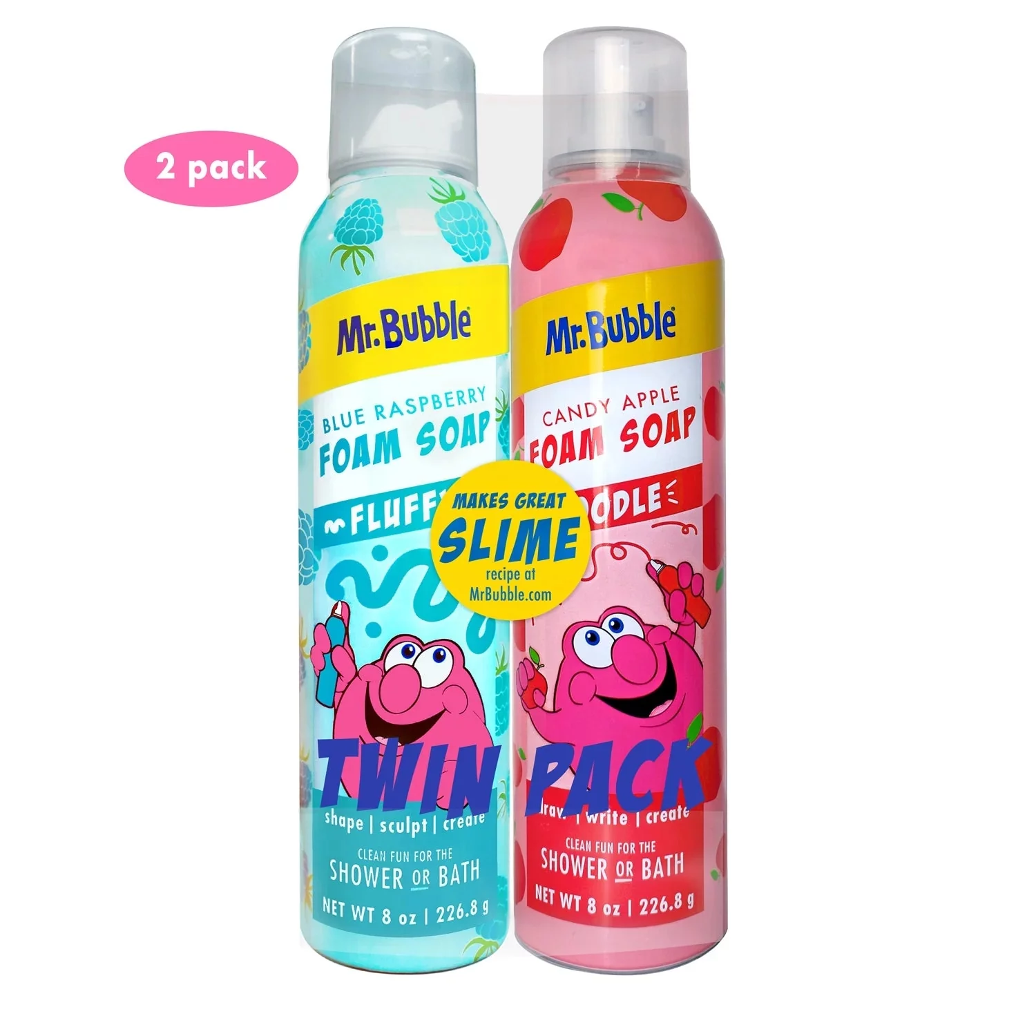 พร้อมส่ง อาบสะอาด อาบสนุก Mr.Bubble Foam Soap Twin Pack ขนาด 8 oz. Foam soap เป็นฟองโฟมนุ่ม ๆ
