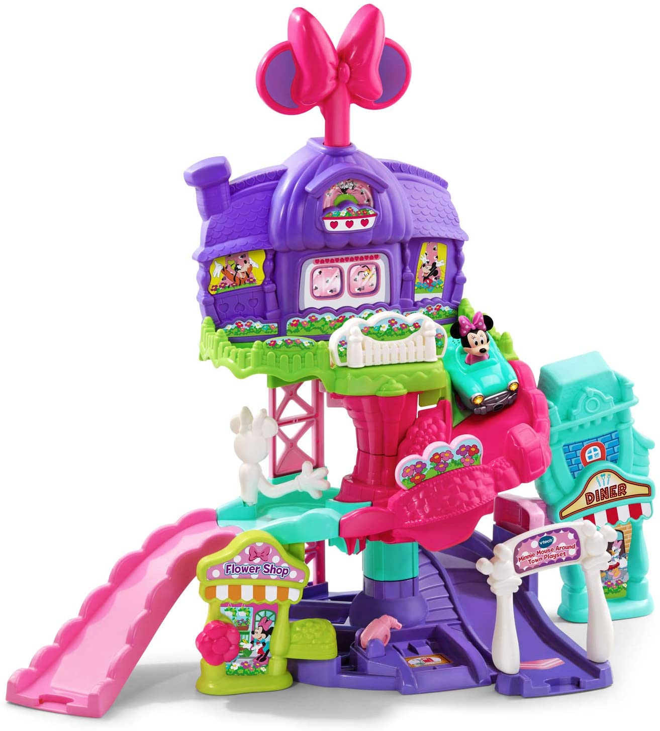 รถรางมินนี่ เม้าส์ VTech Go! Go! Smart Wheels - Disney Minnie Mouse Around Town Playset,Pink ราคา 2,190 บาท
