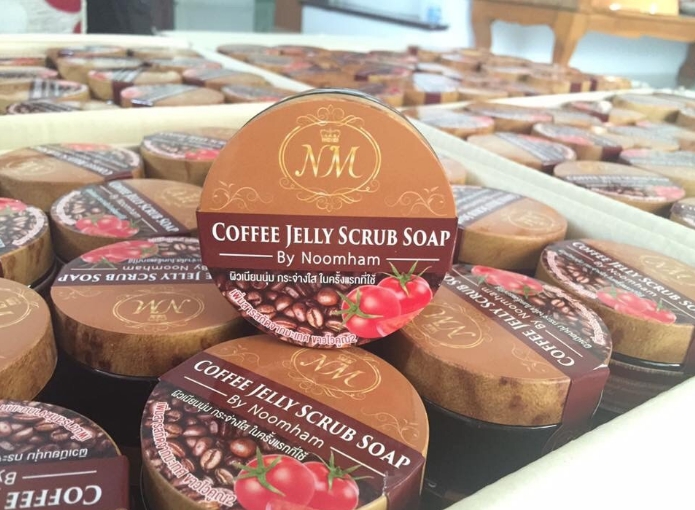 สครับเจลกาแฟ (Coffee Jelly Scrub Soap By Noomham)