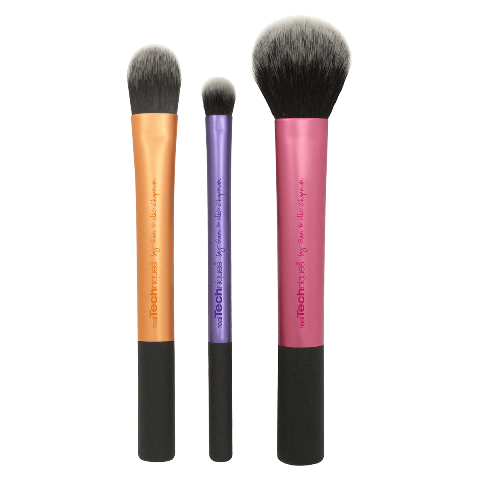 REAL TECHNIQUES :: Travel Essentials ชุดแปรงแต่งหน้า 3 ด้าม พกพาสะดวก ดูรายละเอียดด้านใน