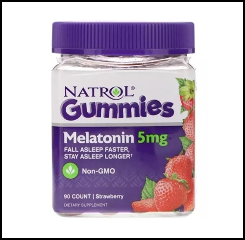 เมลาโทนินกัมมี่ กลิ่นสตอเบอร์รี่ ช่วยนอนหลับง่าย Natrol Melatonin Gummies