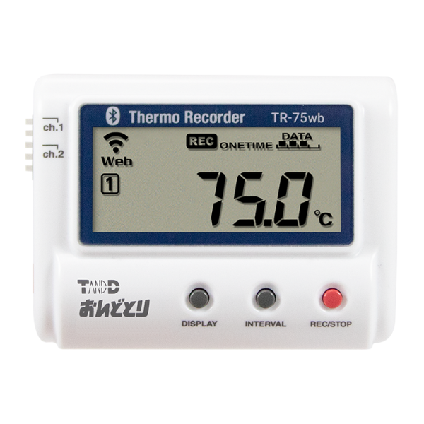 T&D รุ่นTR-75wb Temperature data logger Thermocouple compatible,Meas.range:-199～1760℃